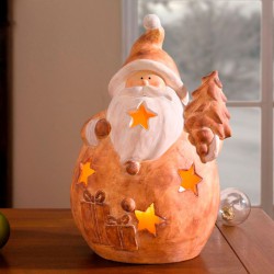 Подсвечник "Санта с елкой" керамика, В 33 см